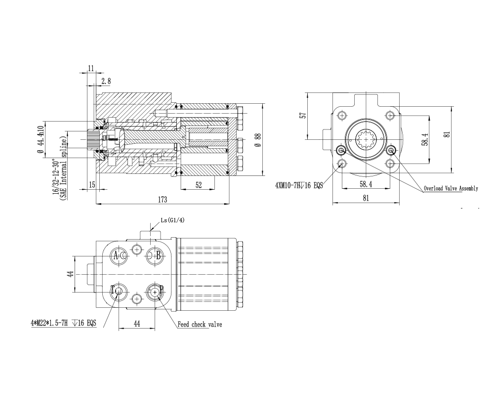 TLF-E800 800 мл/об 60 л/мин Рулевой блок drawing image