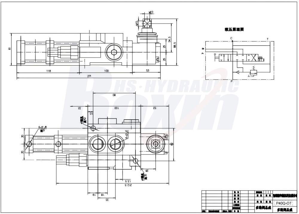 Business Partnership Opportunities for P40Q-OT Pneumatic Monoblock Directional Valves drawing image