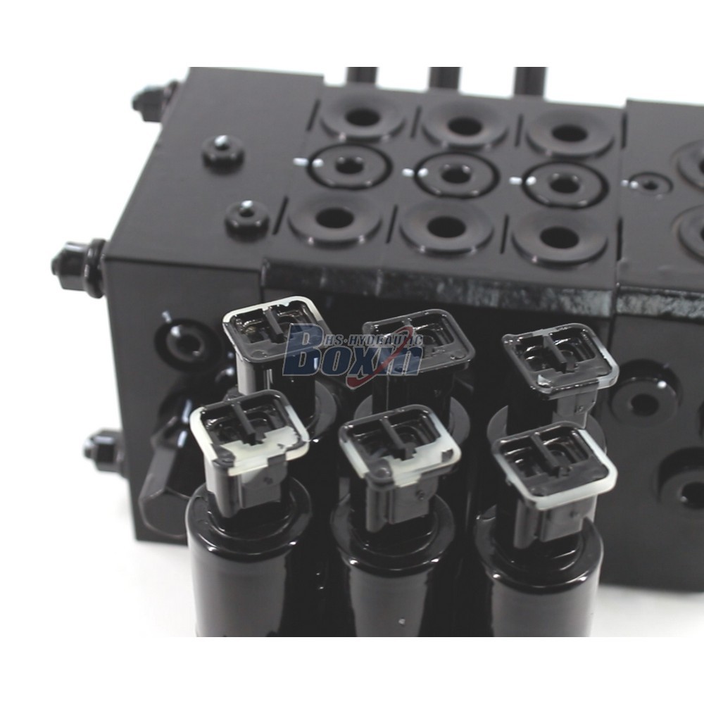 DCV55 Electro-hydraulic 3 Spool Sectional Directional Valve for Mobile Equipment detail image