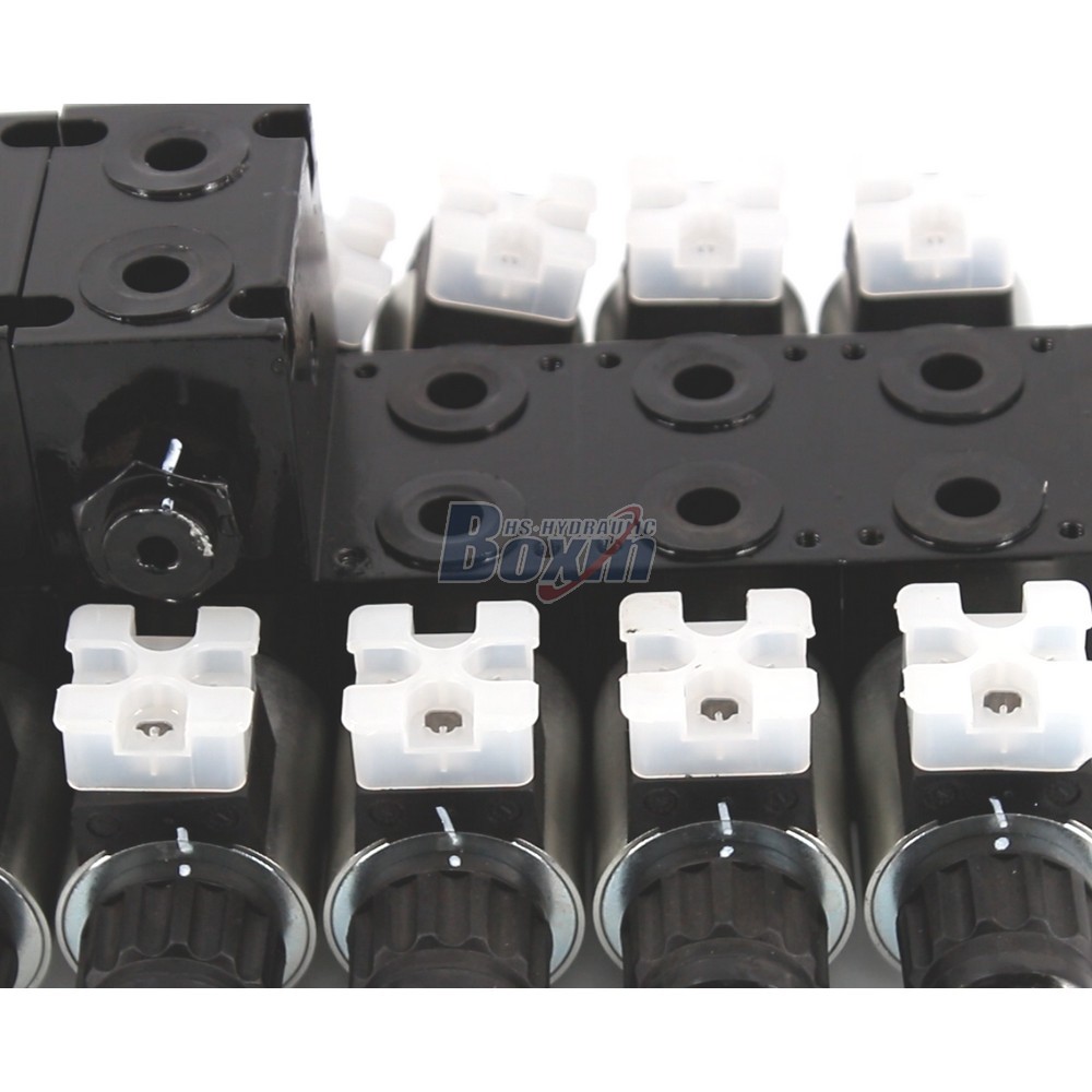 Large Scale Production DCV56-H Solenoid 5 Spool Sectional Control Valves detail image