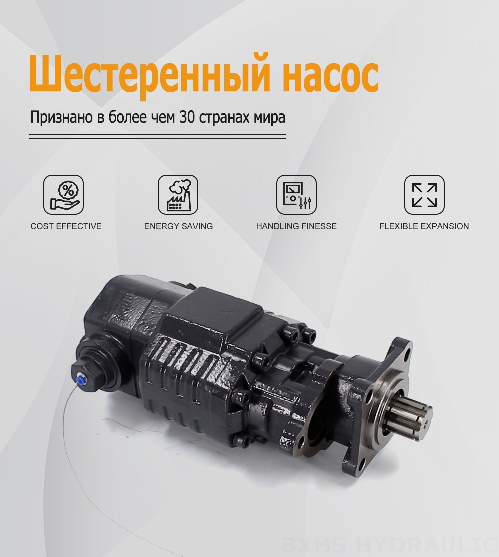 BF110A-ZF1 110 см³/об 20 МПа (2900 фунт/кв. дюйм) Гидравлический шестерёнчатый насос