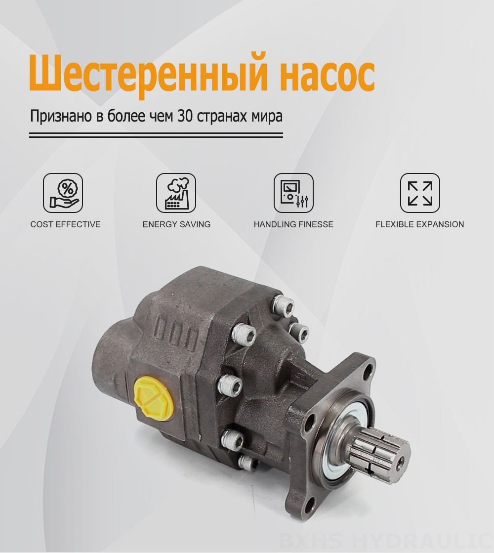 CBHW-ISO-100-Y 100 см³/об 22 МПа (3190 фунт/кв. дюйм) Гидравлический шестерёнчатый насос