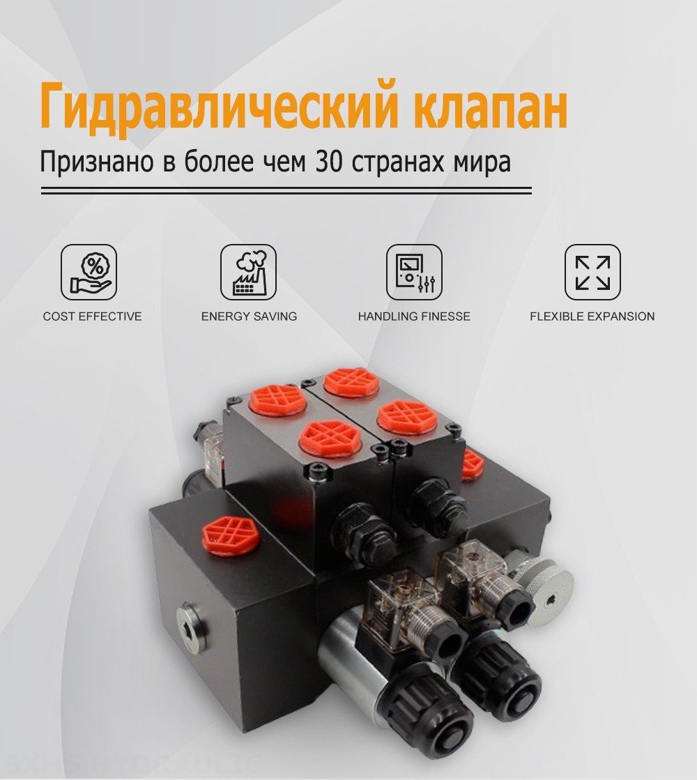 DCV58F Соленоидный 2 катушки Секционный направляющий клапан