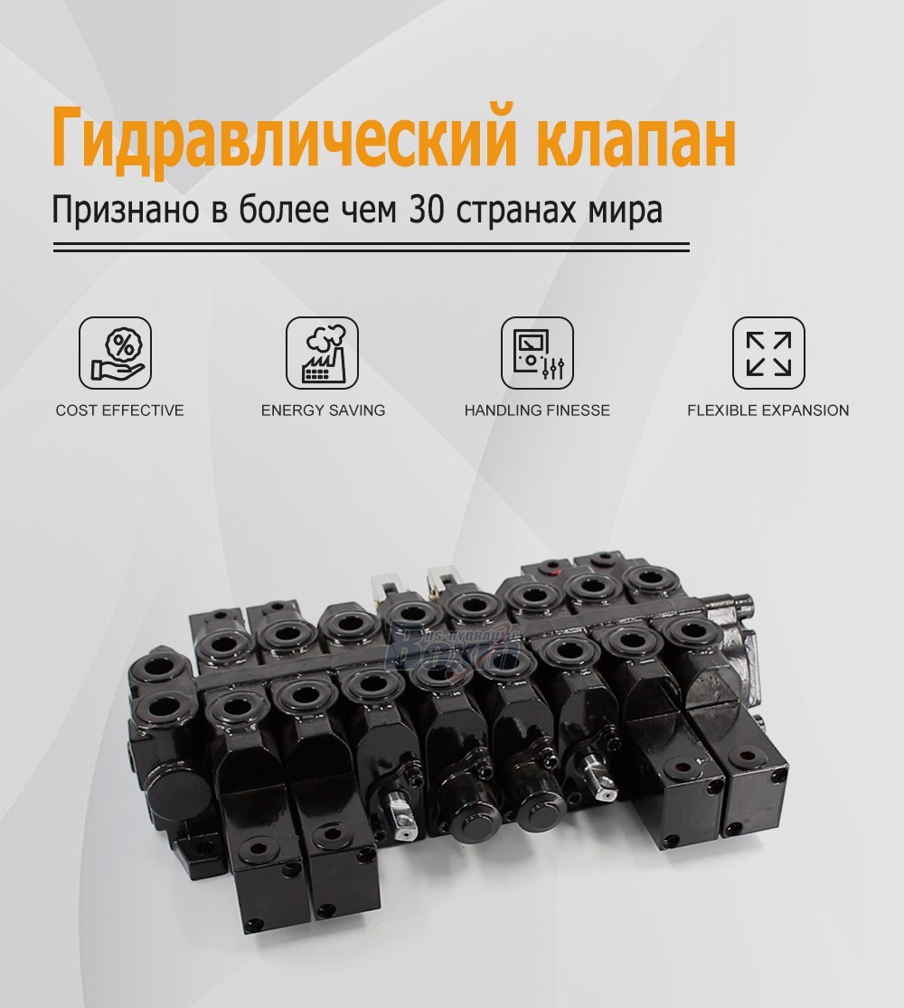 HSW50 Series 8 Spool Monoblock Control Valve for Hydraulic Systems