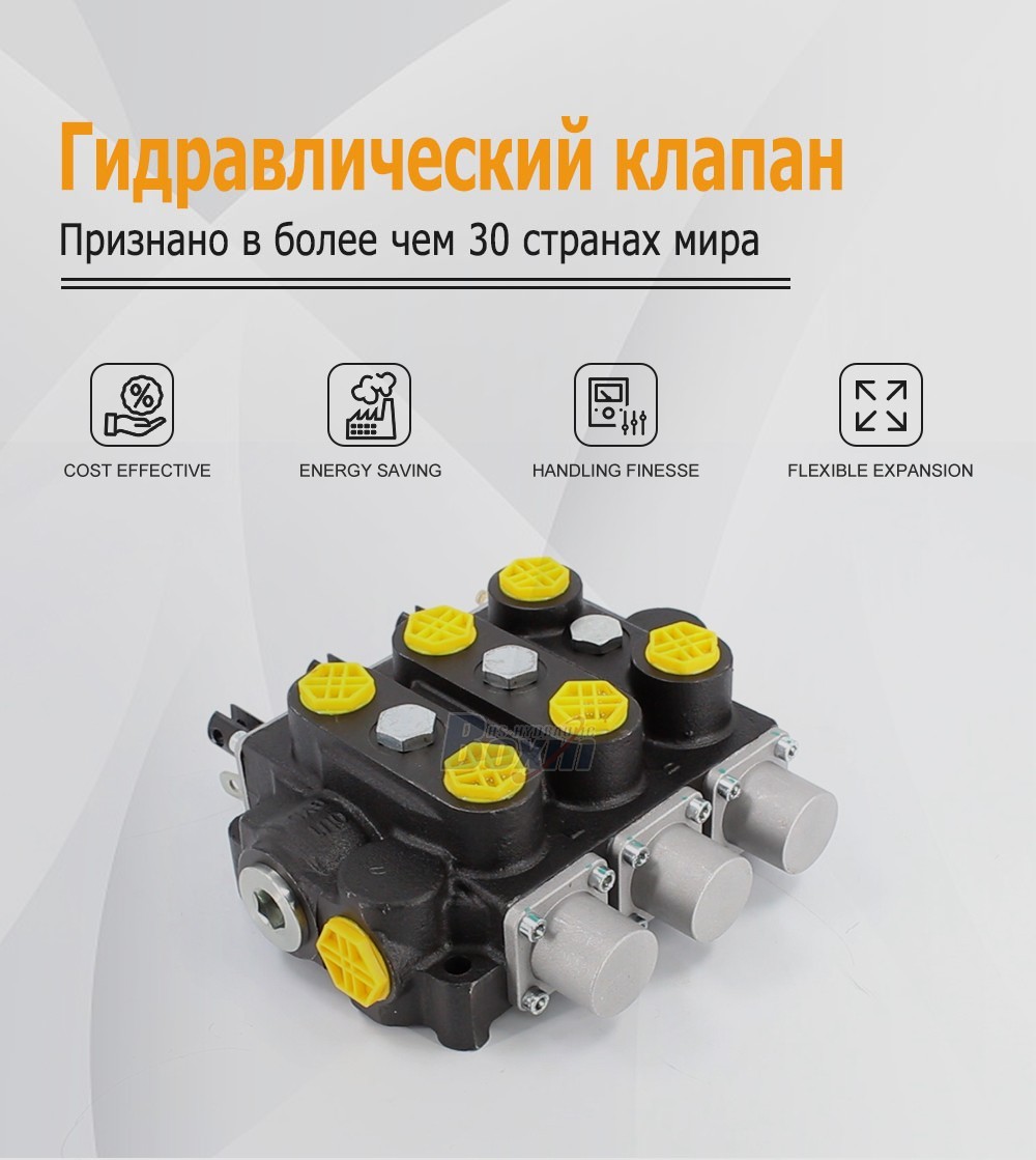 Factory Source RD5300NPT-3OT 3 Spool Manual Hydraulic Valve for Global Market