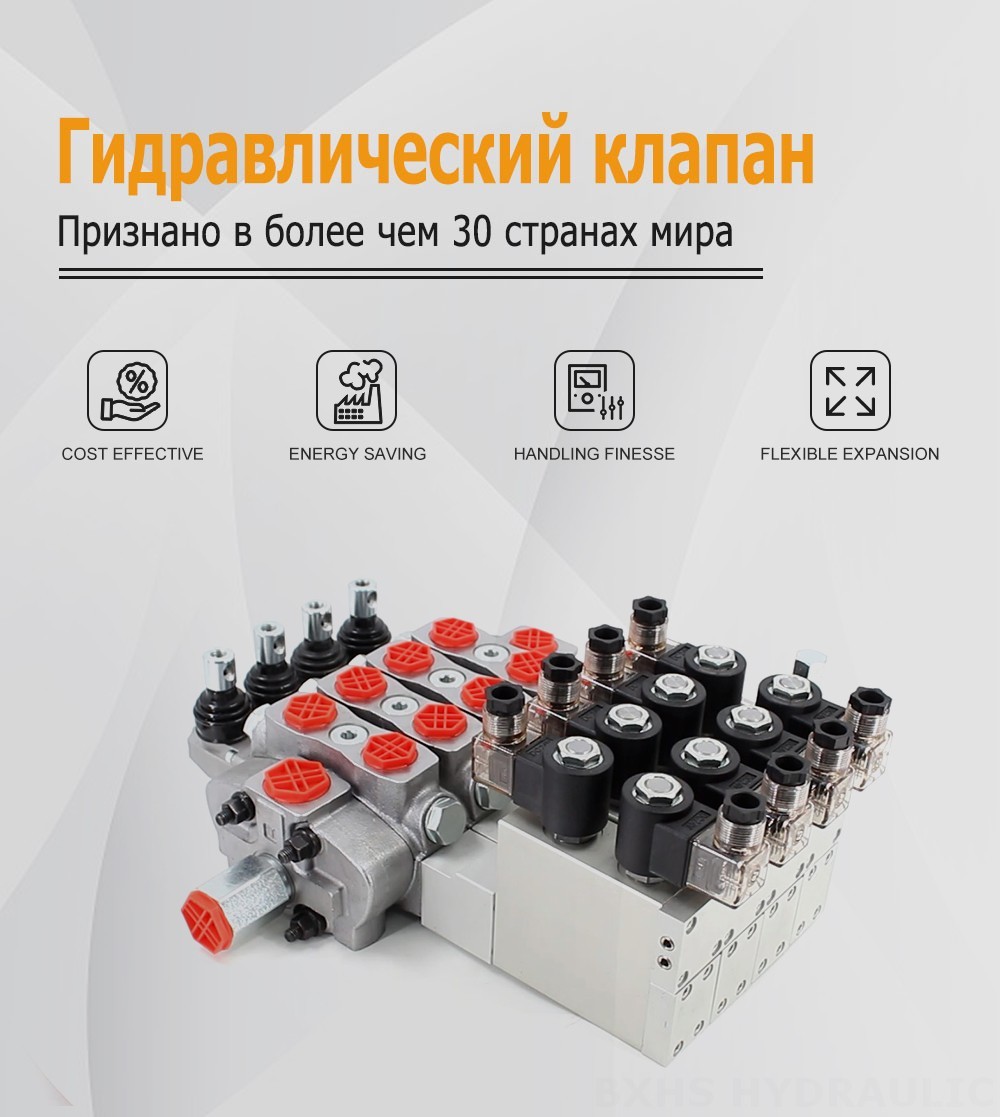 SD8 Электрогидравлический 4 катушки Секционный направляющий клапан