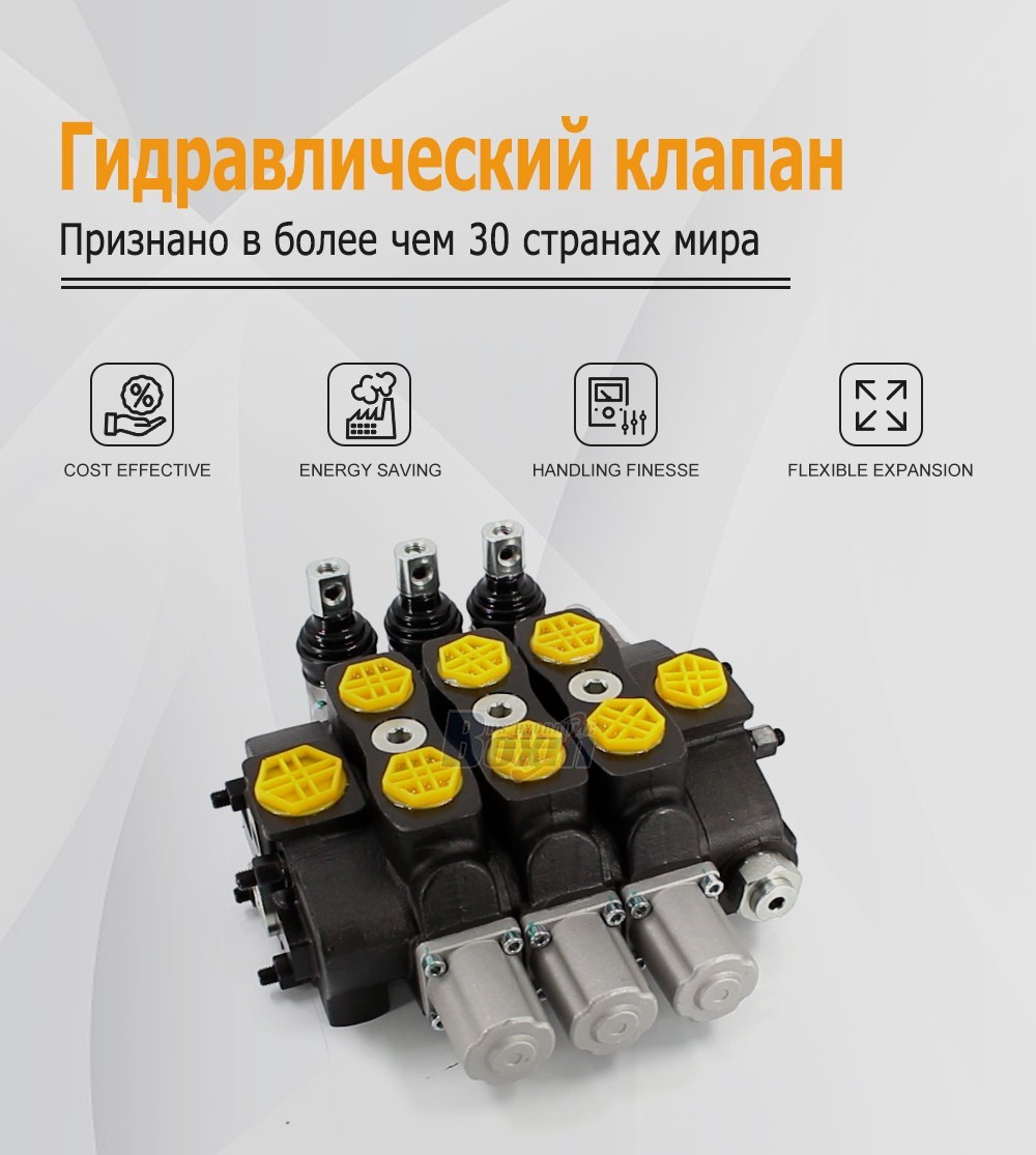 Industrial Grade SD8 Manual 3 Spool Directional Control Valve