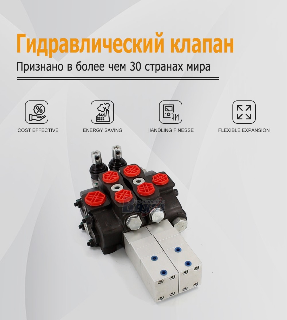 Professional Production SD8 Pneumatic 2 Spool Sectional Control Valve