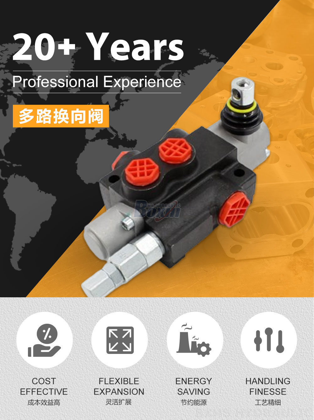 P40-OW 手控 1 联 整体式换向阀