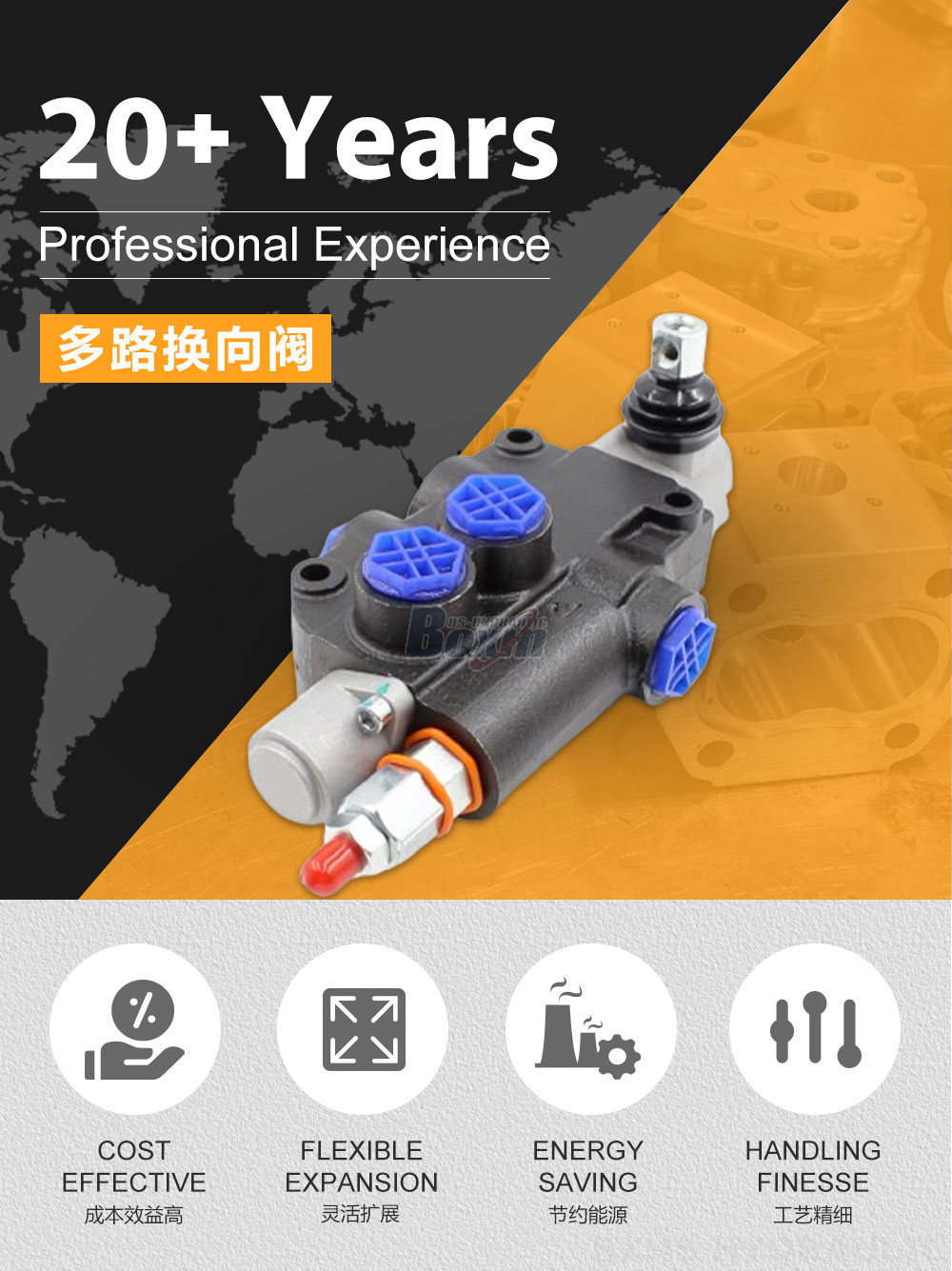 Hydraulic Valves: P80-G12-G34 Monoblock Directional Valve | Manufacturer & Exporter