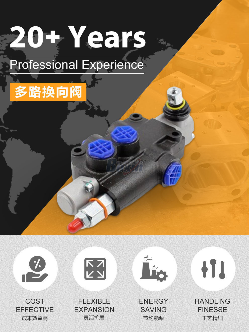 P80-G12-OW 手控 1 联 整体式换向阀