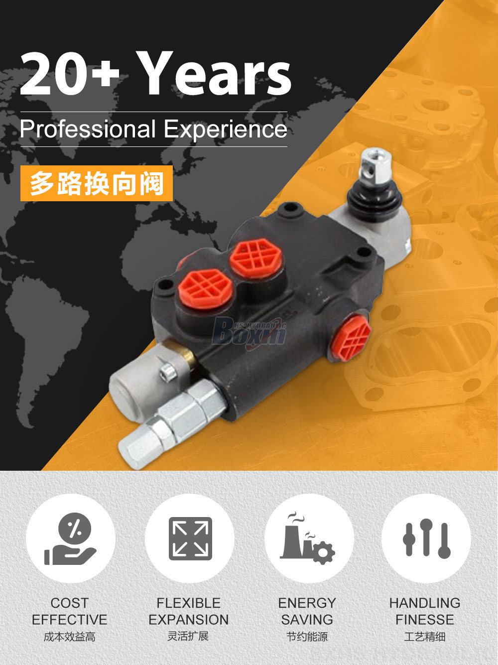 P80-G34-G12-1OT 手控 1 联 整体式换向阀