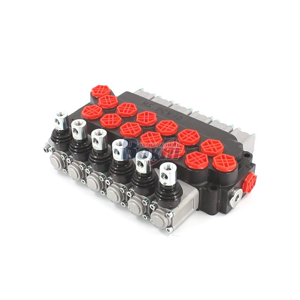 Bulk Supply DCV40 Manual 6 Spool Monoblock Hydraulic Valve main image