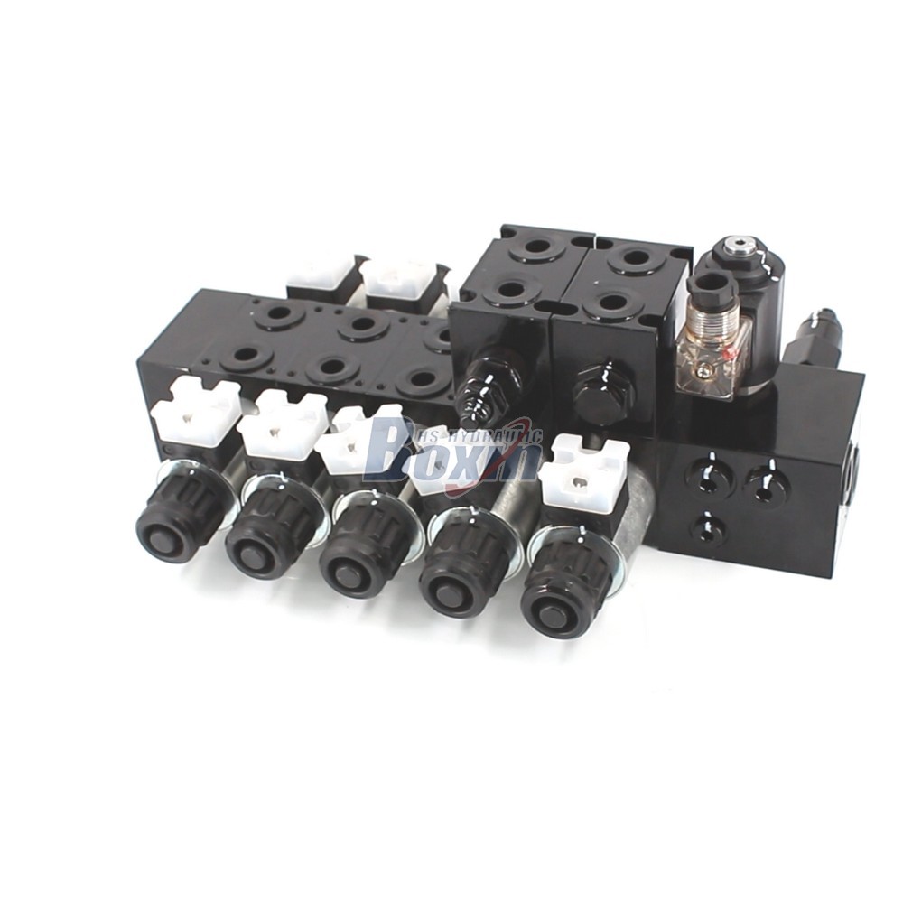 Customizable OEM/ODM DCV56-H Solenoid 5 Spool Sectional Directional Valve Service main image