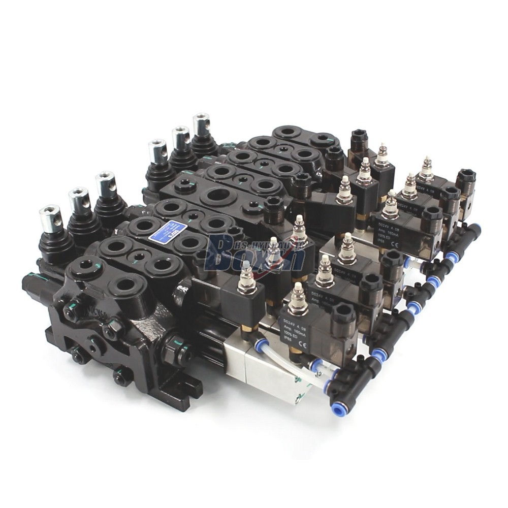 DCV60 Electro-pneumatic 6 Spool Sectional Directional Valve cover photo