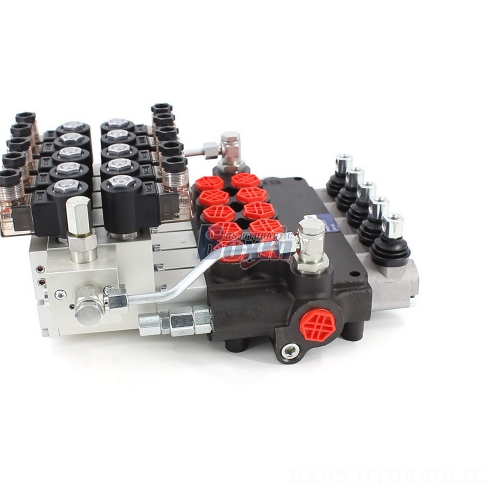 P80 Electro-hydraulic 5 Spool Monoblock Directional Valve - Factory Direct main image