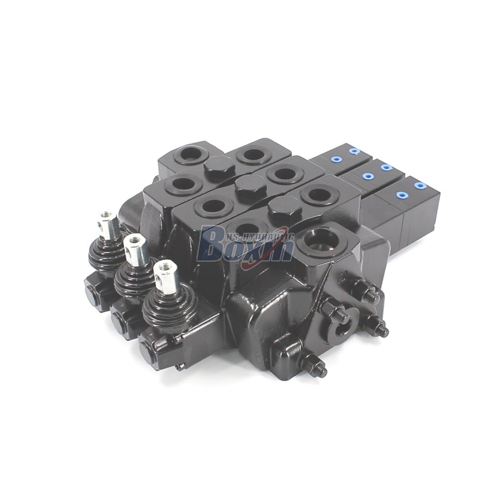 Manufacturer Price SDS180Q Pneumatic Manual 3 Spool Sectional Hydraulic Valve cover photo